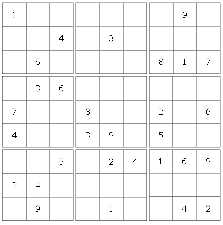 A Sudoku puzzle