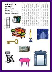 Household Items WordSearch