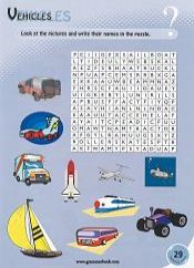 Vehicles WordSearch For Kids