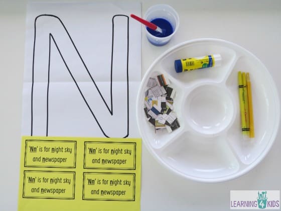 Activity ideas for learning the letter n
